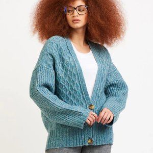 Dex oversized cable knit cardigan